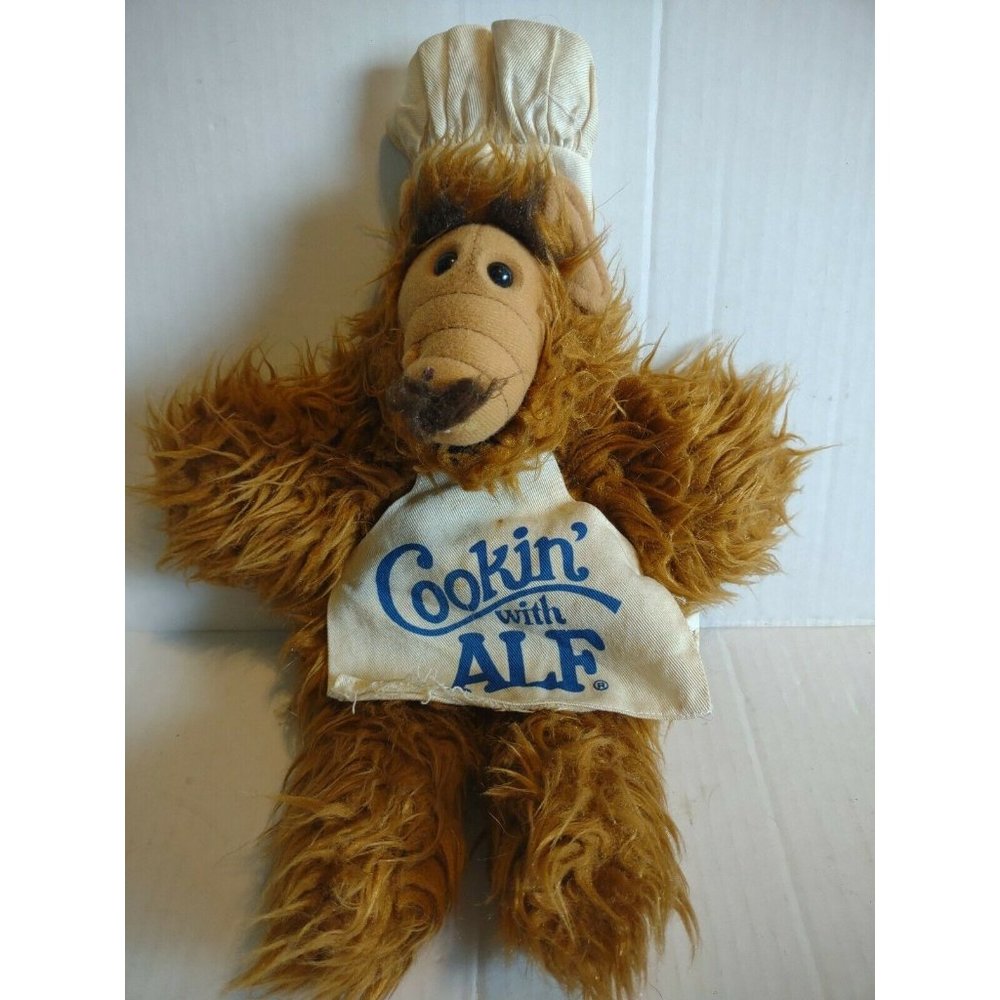 BURGER KING COOKING WITH ALF CHEF HAND PUPPET WITH ORIGINAL TAGS 1988